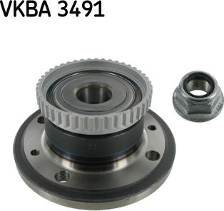 SKF VKBA 3491 - Подшипник ступицы колеса, комплект autospares.lv