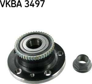 SKF VKBA 3497 - Подшипник ступицы колеса, комплект autospares.lv