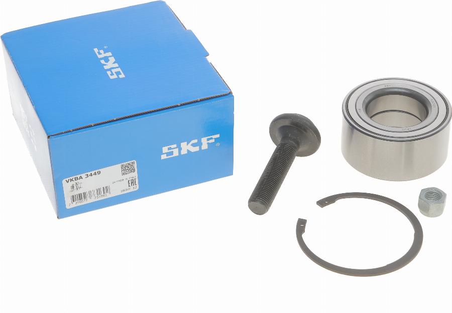 SKF VKBA 3449 - Подшипник ступицы колеса, комплект autospares.lv