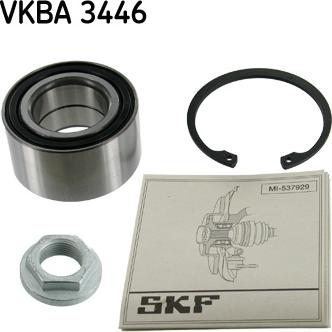 SKF VKBA 3446 - Подшипник ступицы колеса, комплект autospares.lv