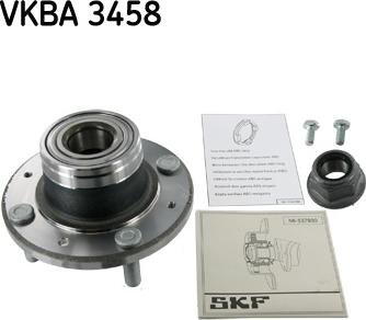 SKF VKBA 3458 - Подшипник ступицы колеса, комплект autospares.lv