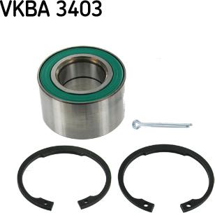 SKF VKBA 3403 - Подшипник ступицы колеса, комплект autospares.lv