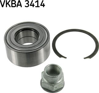 SKF VKBA 3414 - Подшипник ступицы колеса, комплект autospares.lv