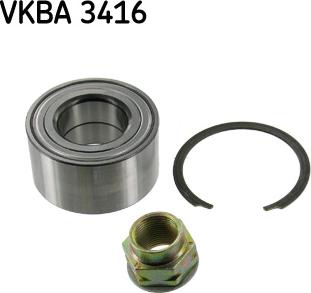 SKF VKBA 3416 - Подшипник ступицы колеса, комплект autospares.lv