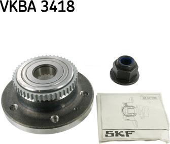 SKF VKBA 3418 - Подшипник ступицы колеса, комплект autospares.lv