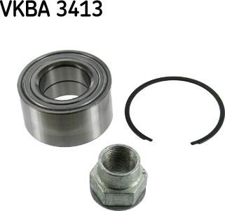 SKF VKBA 3413 - Подшипник ступицы колеса, комплект autospares.lv