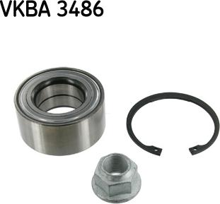 SKF VKBA 3486 - Подшипник ступицы колеса, комплект autospares.lv