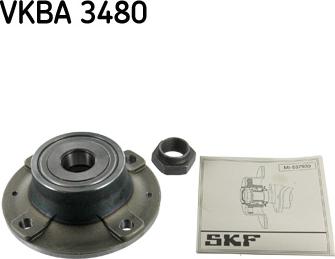 SKF VKBA 3480 - Подшипник ступицы колеса, комплект autospares.lv