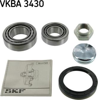 SKF VKBA 3430 - Подшипник ступицы колеса, комплект autospares.lv