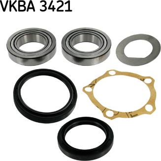 SKF VKBA 3421 - Подшипник ступицы колеса, комплект autospares.lv