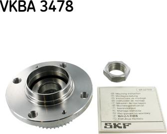 SKF VKBA 3478 - Ступица колеса, поворотный кулак autospares.lv