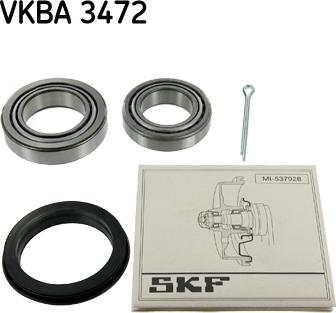 SKF VKBA 3472 - Подшипник ступицы колеса, комплект autospares.lv