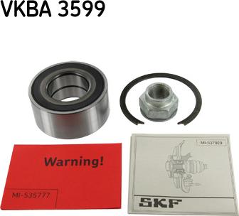SKF VKBA 3599 - Подшипник ступицы колеса, комплект autospares.lv
