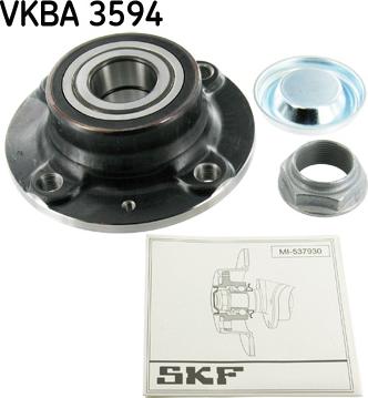SKF VKBA 3594 - Подшипник ступицы колеса, комплект autospares.lv