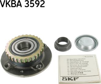 SKF VKBA 3592 - Подшипник ступицы колеса, комплект autospares.lv