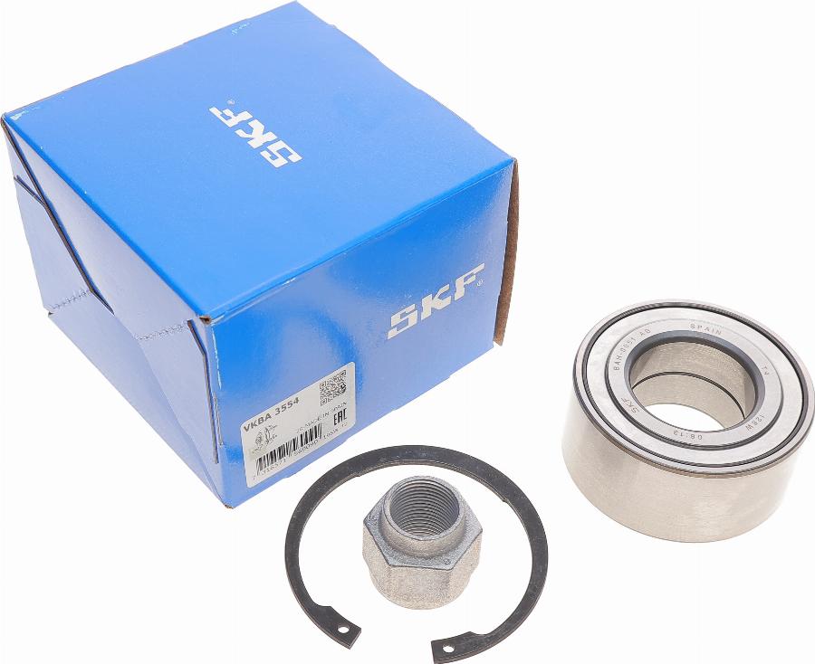 SKF VKBA 3554 - Подшипник ступицы колеса, комплект autospares.lv