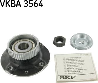 SKF VKBA 3564 - Подшипник ступицы колеса, комплект autospares.lv