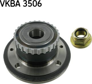 SKF VKBA 3506 - Подшипник ступицы колеса, комплект autospares.lv