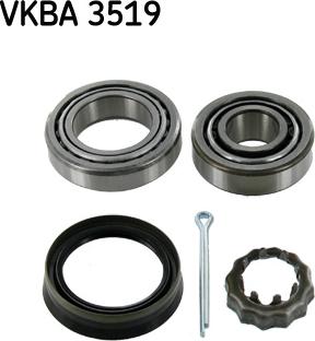 SKF VKBA 3519 - Подшипник ступицы колеса, комплект autospares.lv