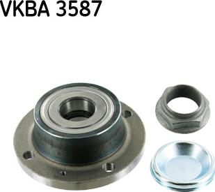 SKF VKBA 3587 - Подшипник ступицы колеса, комплект autospares.lv