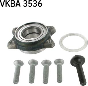SKF VKBA 3536 - Подшипник ступицы колеса, комплект autospares.lv