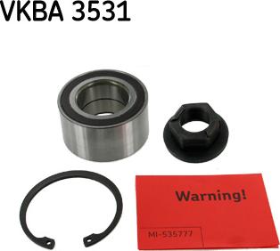 SKF VKBA 3531 - Подшипник ступицы колеса, комплект autospares.lv