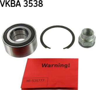 SKF VKBA 3538 - Подшипник ступицы колеса, комплект autospares.lv