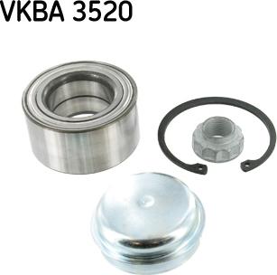 SKF VKBA 3520 - Подшипник ступицы колеса, комплект autospares.lv