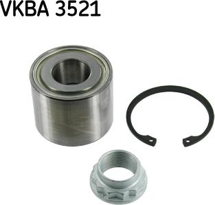 SKF VKBA 3521 - Подшипник ступицы колеса, комплект autospares.lv