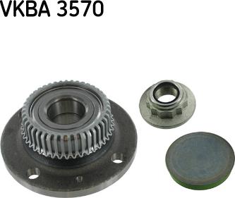 SKF VKBA 3570 - Подшипник ступицы колеса, комплект autospares.lv