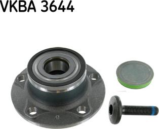 SKF VKBA 3644 - Подшипник ступицы колеса, комплект autospares.lv