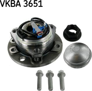 SKF VKBA 3651 - Подшипник ступицы колеса, комплект autospares.lv