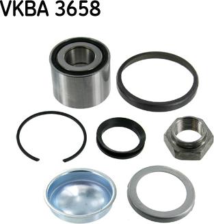 SKF VKBA 3658 - Подшипник ступицы колеса, комплект autospares.lv