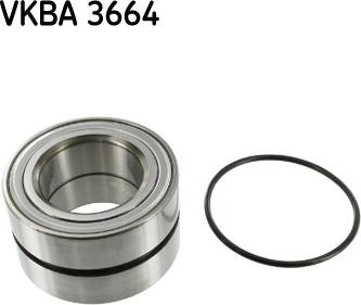 SKF VKBA 3664 - Подшипник ступицы колеса, комплект autospares.lv