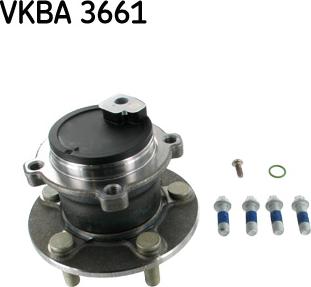 SKF VKBA 3661 - Подшипник ступицы колеса, комплект autospares.lv