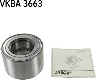 SKF VKBA 3663 - Подшипник ступицы колеса, комплект autospares.lv
