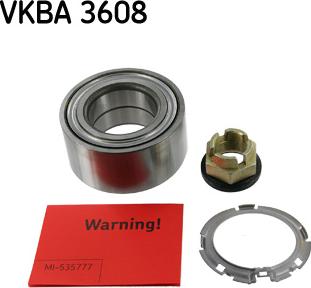 SKF VKBA 3608 - Подшипник ступицы колеса, комплект autospares.lv