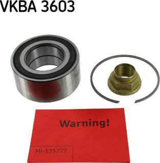 SKF VKBA 3603 - Подшипник ступицы колеса, комплект autospares.lv