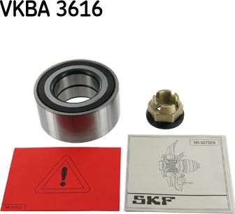 SKF VKBA 3616 - Подшипник ступицы колеса, комплект autospares.lv