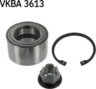 SKF VKBA 3613 - Подшипник ступицы колеса, комплект autospares.lv