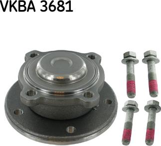 SKF VKBA 3681 - Подшипник ступицы колеса, комплект autospares.lv