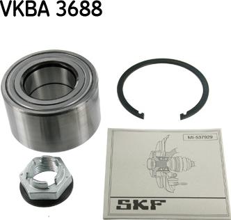 SKF VKBA 3688 - Подшипник ступицы колеса, комплект autospares.lv