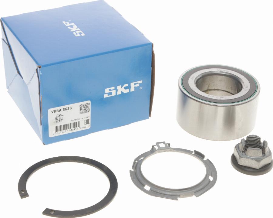 SKF VKBA 3638 - Подшипник ступицы колеса, комплект autospares.lv