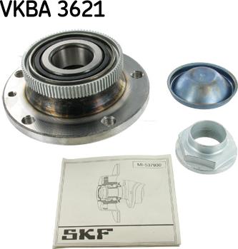 SKF VKBA 3621 - Подшипник ступицы колеса, комплект autospares.lv