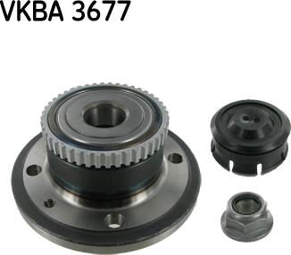 SKF VKBA 3677 - Подшипник ступицы колеса, комплект autospares.lv