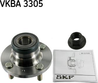 SKF VKBA 3305 - Подшипник ступицы колеса, комплект autospares.lv