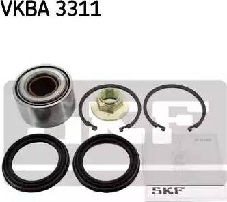 SKF VKBA 3311 - Подшипник ступицы колеса, комплект autospares.lv