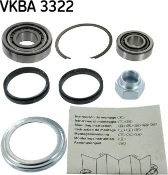 SKF VKBA 3322 - Подшипник ступицы колеса, комплект autospares.lv