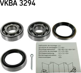 SKF VKBA 3294 - Подшипник ступицы колеса, комплект autospares.lv