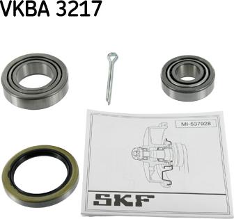 SKF VKBA 3217 - Подшипник ступицы колеса, комплект autospares.lv
